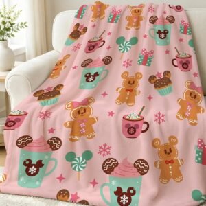 Christmas Throw Blanket 50x60in Soft Cozy Holiday Fleece