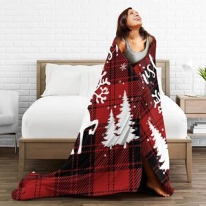 Christmas Throw Blanket for Couch Bed Chair Sofa Living Room 50×60
