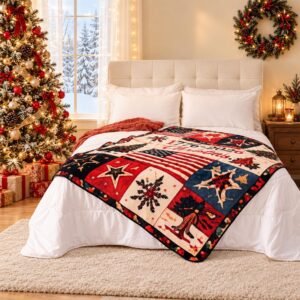 Blanket 50×60, Soft Flannel Xmas Throw for Couch