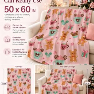 Christmas Throw Blanket 50x60in Soft Cozy Holiday Fleece